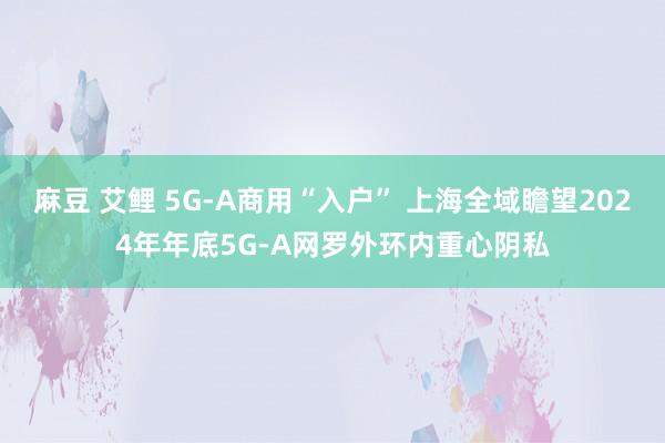 麻豆 艾鲤 5G-A商用“入户” 上海全域瞻望2024年年底5G-A网罗外环内重心阴私