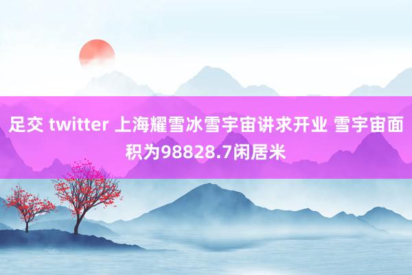 足交 twitter 上海耀雪冰雪宇宙讲求开业 雪宇宙面积为98828.7闲居米