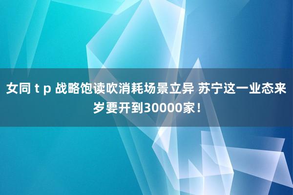 女同 t p 战略饱读吹消耗场景立异 苏宁这一业态来岁要开到30000家！