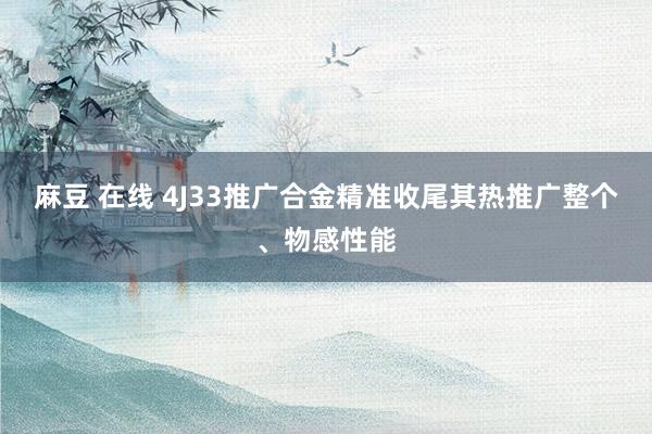 麻豆 在线 4J33推广合金精准收尾其热推广整个、物感性能