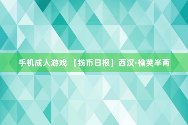 手机成人游戏 【钱币日报】西汉·榆荚半两