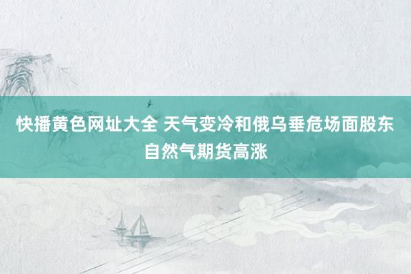 快播黄色网址大全 天气变冷和俄乌垂危场面股东自然气期货高涨