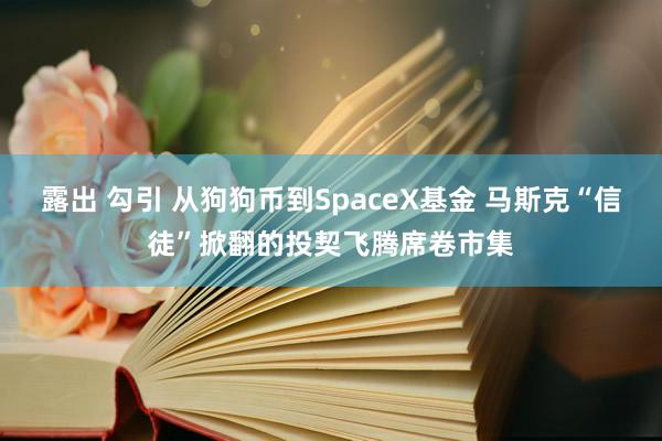 露出 勾引 从狗狗币到SpaceX基金 马斯克“信徒”掀翻的投契飞腾席卷市集