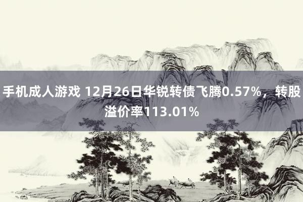 手机成人游戏 12月26日华锐转债飞腾0.57%，转股溢价率113.01%